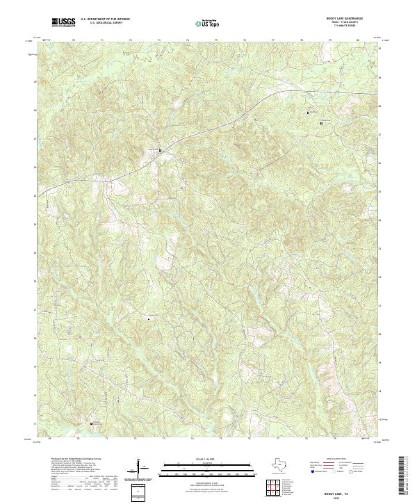Boggy Lake, TX — USGS 7.5-minute topo (2022)