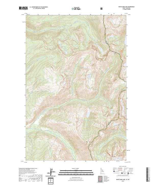 White Sand Lake, ID-MT — USGS 7.5-minute topo (2024)
