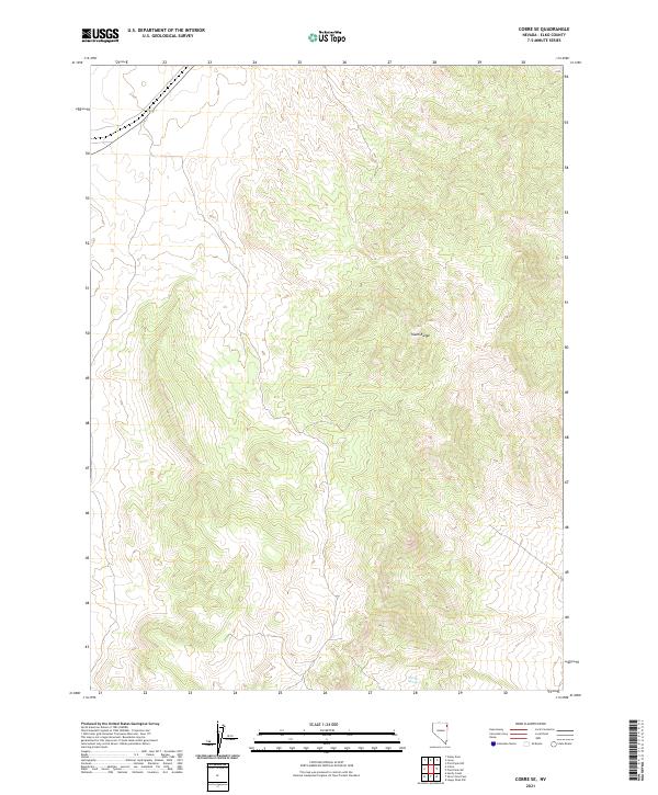 Cobre SE, NV — USGS 7.5-minute topo (2021)