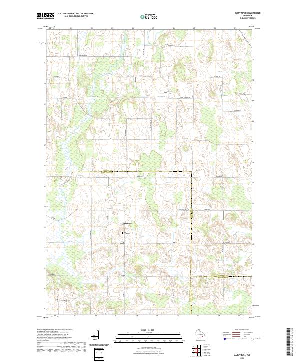 Marytown, WI — USGS 7.5-minute topo (2022)
