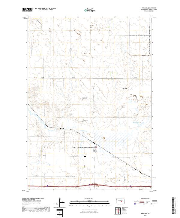 Pukwana, SD — USGS 7.5-minute topo (2021)