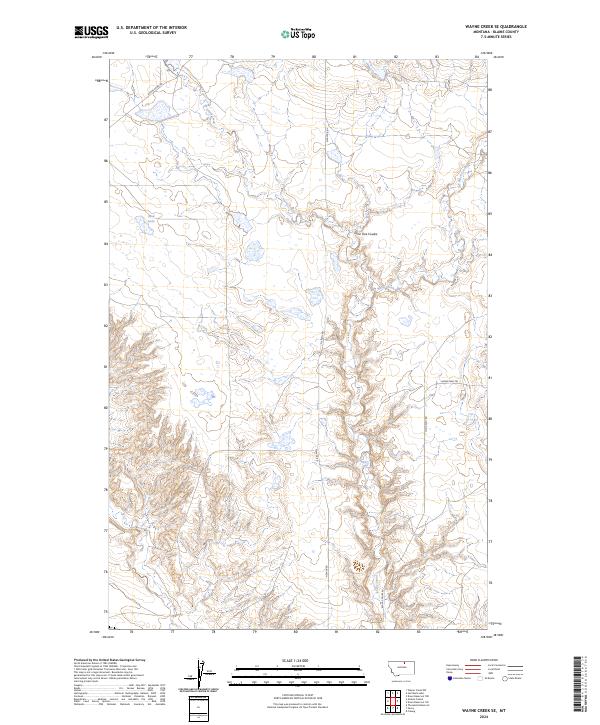 Wayne Creek SE, MT — USGS 7.5-minute topo (2024)