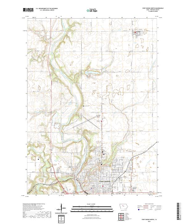 Fort Dodge North, IA — USGS 7.5-minute topo (2022)