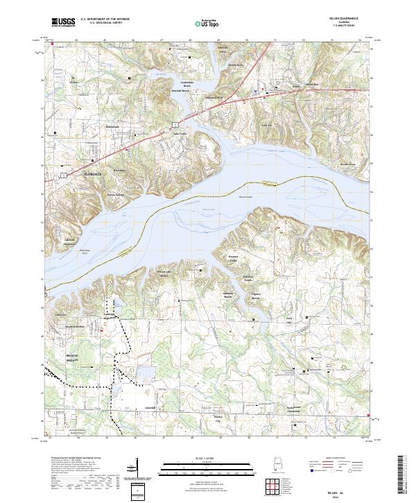 Killen, AL — USGS 7.5-minute topo (2024)