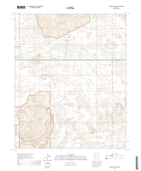 Centennial Wash, AZ — USGS 7.5-minute topo (2026)
