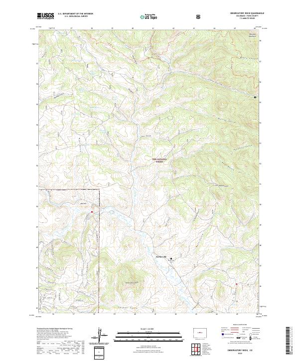 Observatory Rock, CO — USGS 7.5-minute topo (2022)