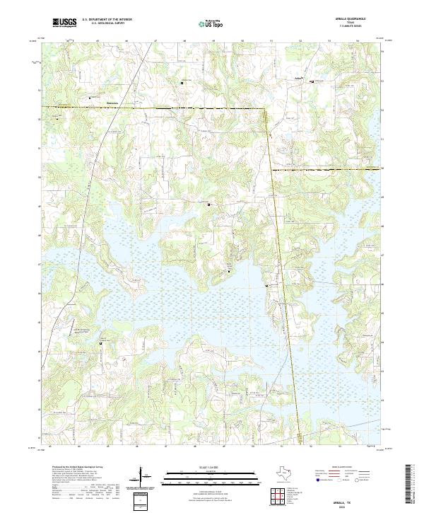 Arbala, TX — USGS 7.5-minute topo (2022)