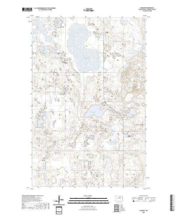 Harlow, ND — USGS 7.5-minute topo (2024)