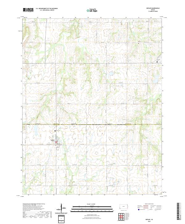 Hepler, KS — USGS 7.5-minute topo (2022)