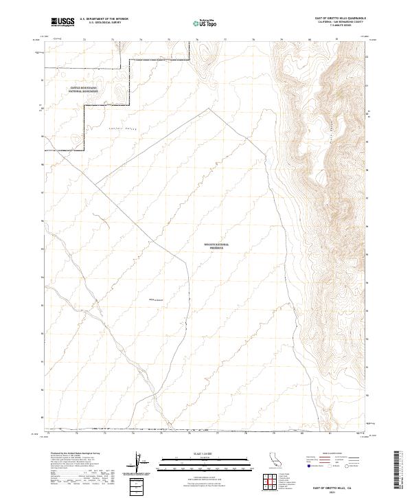 East of Grotto Hills, CA — USGS 7.5-minute topo (2021)