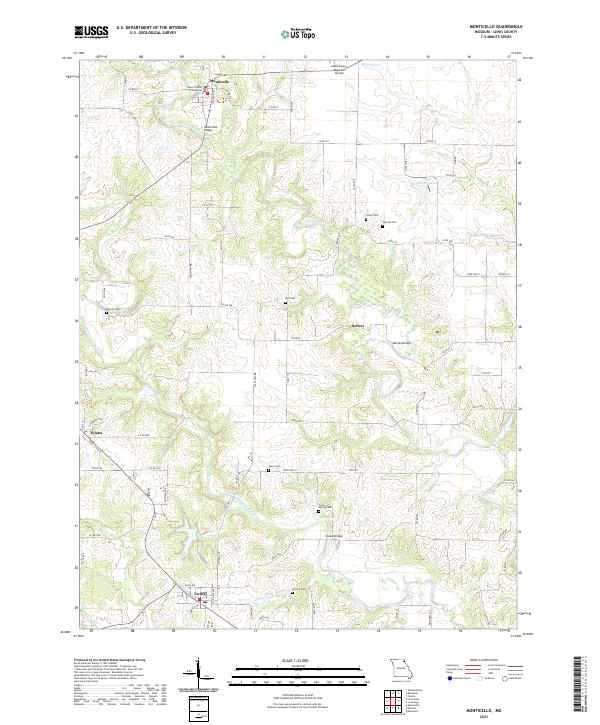 Monticello, MO — USGS 7.5-minute topo (2021)