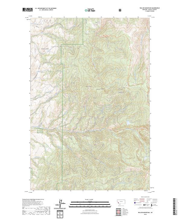 Willow Mountain, MT — USGS 7.5-minute topo (2024)