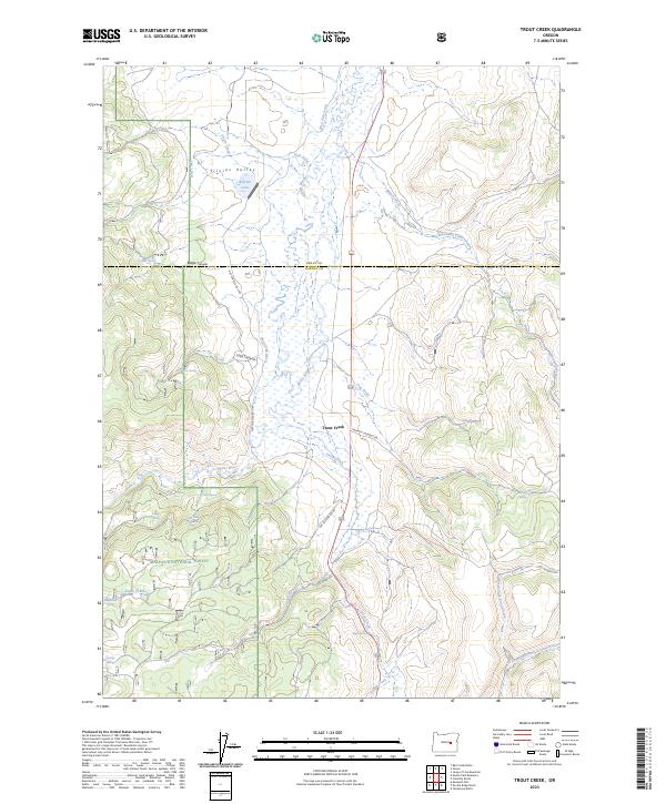 Trout Creek, OR — USGS 7.5-minute topo (2023)