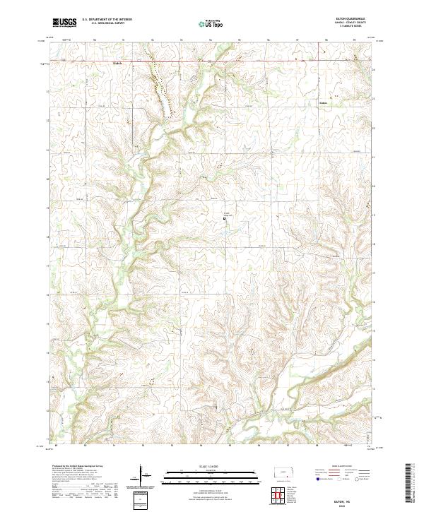 Eaton, KS — USGS 7.5-minute topo (2022)
