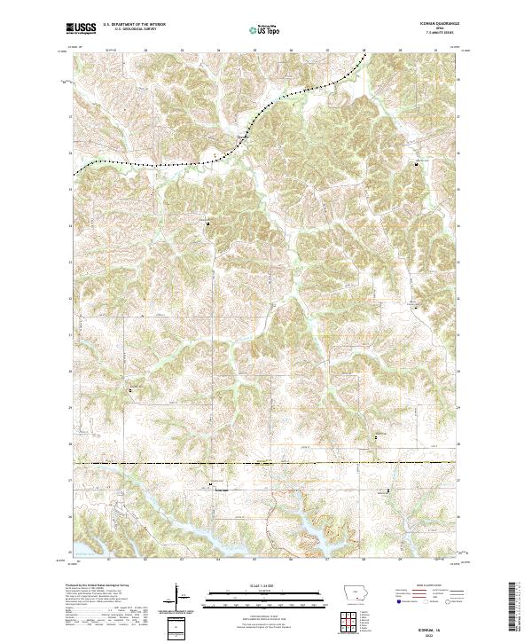 Iconium, IA — USGS 7.5-minute topo (2022)