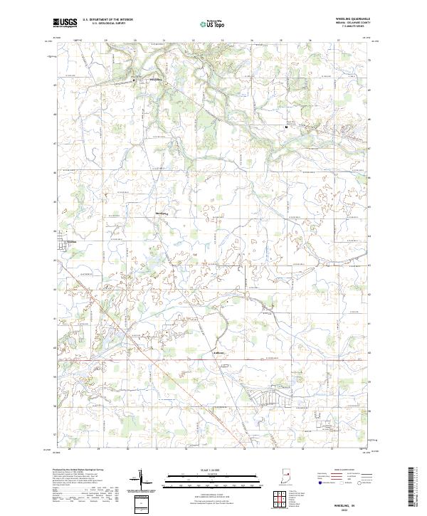 Wheeling, IN — USGS 7.5-minute topo (2022)