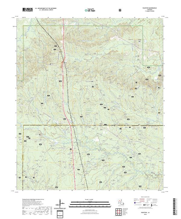 Packton, LA — USGS 7.5-minute topo (2024)
