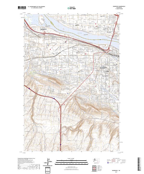 Kennewick, WA — USGS 7.5-minute topo (2023)