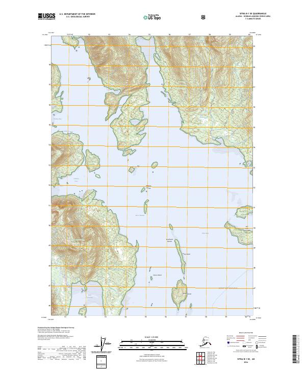 Sitka B-1 SE, AK — USGS 7.5-minute topo (2024)