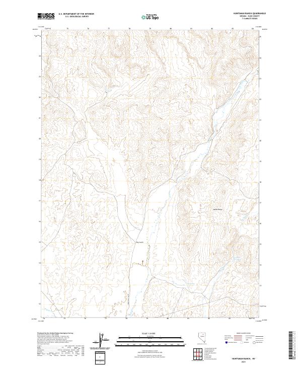 Huntsman Ranch, NV — USGS 7.5-minute topo (2021)
