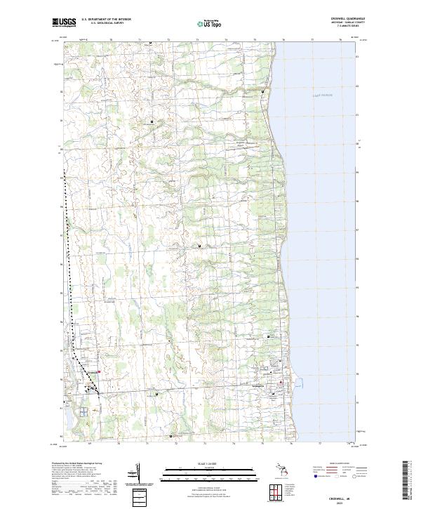 Croswell, MI — USGS 7.5-minute topo (2023)