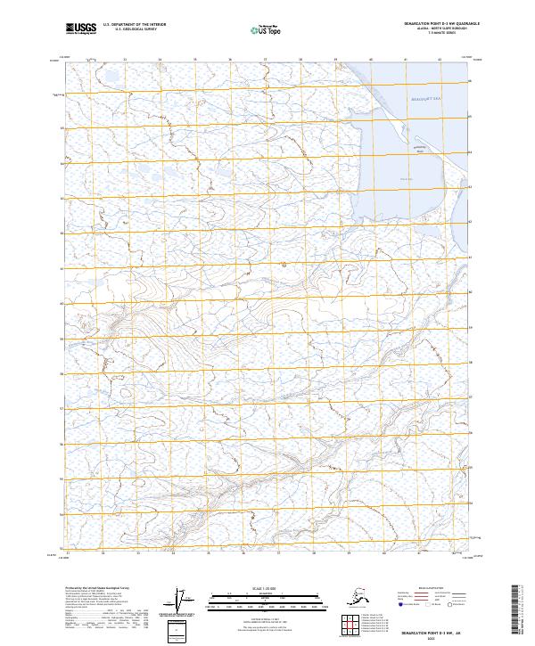 Demarcation Point D-3 NW, AK — USGS 7.5-minute topo (2023)
