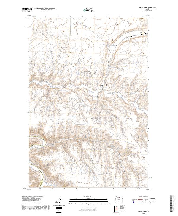 Turner Butte, OR — USGS 7.5-minute topo (2023)