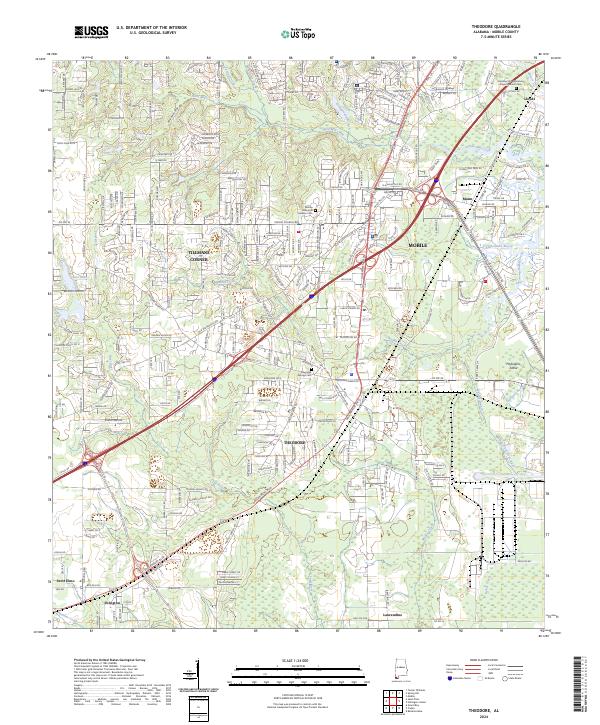 Theodore, AL — USGS 7.5-minute topo (2024)