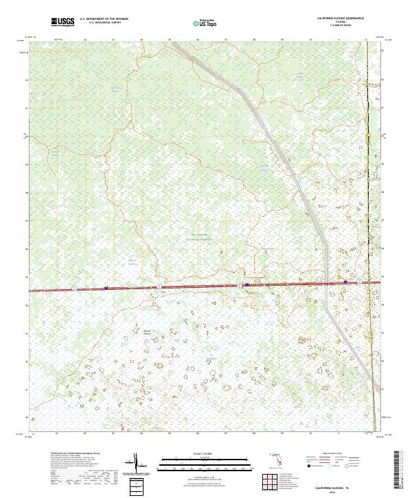 California Slough, FL — USGS 7.5-minute topo (2024)