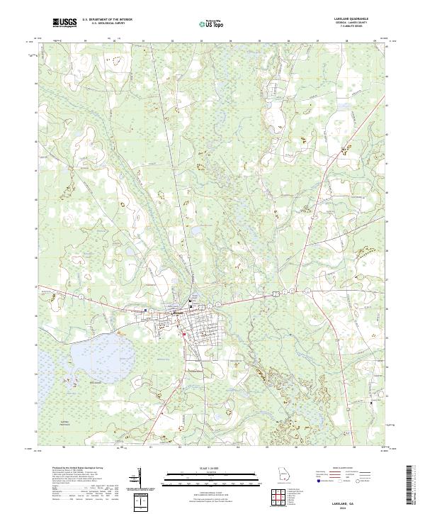 Lakeland, GA — USGS 7.5-minute topo (2024)