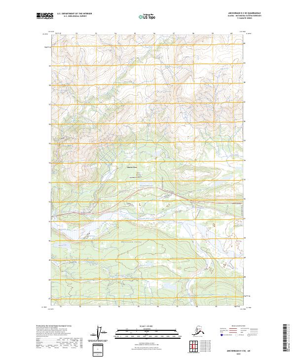 Anchorage D-3 SE, AK — USGS 7.5-minute topo (2023)