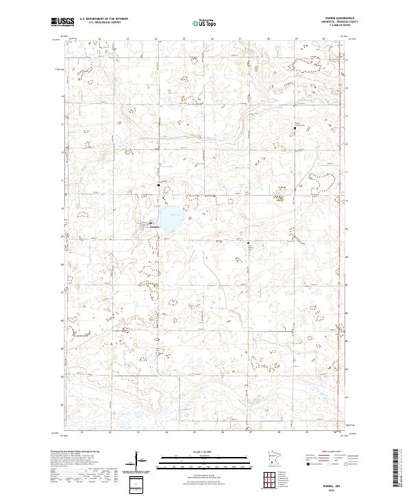 Wanda, MN — USGS 7.5-minute topo (2022)