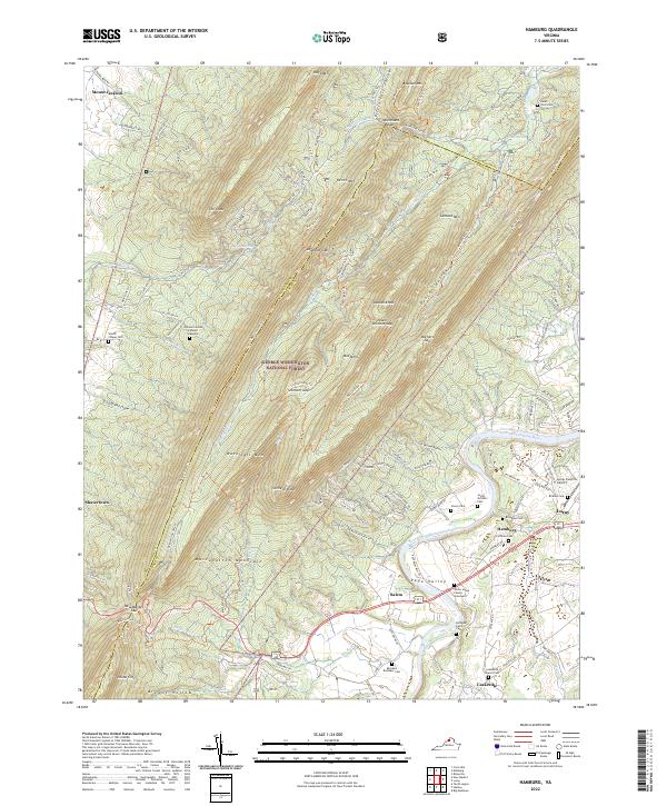 Hamburg, VA — USGS 7.5-minute topo (2022)