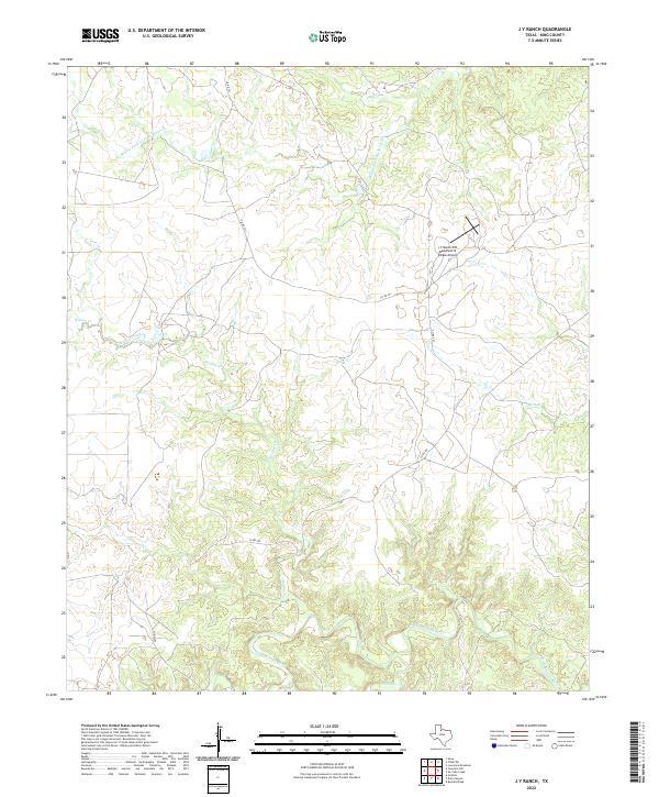 J Y Ranch, TX — USGS 7.5-minute topo (2022)