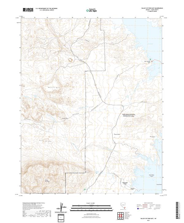 Valley of Fire East, NV — USGS 7.5-minute topo (2021)