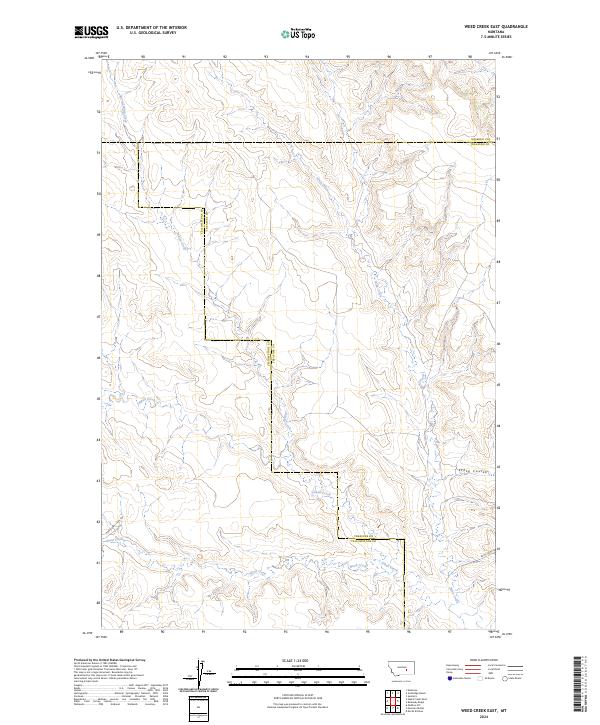 Weed Creek East, MT — USGS 7.5-minute topo (2024)
