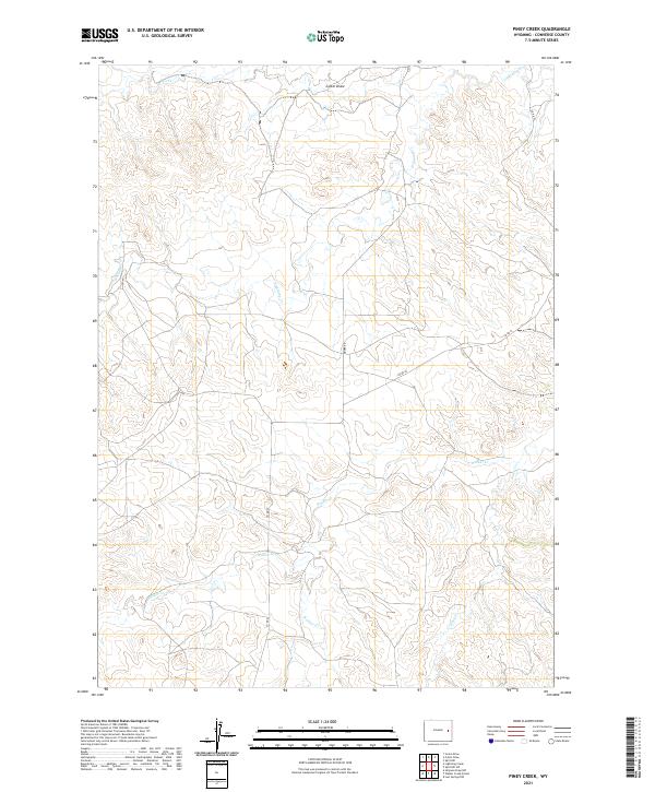 Piney Creek, WY — USGS 7.5-minute topo (2021)