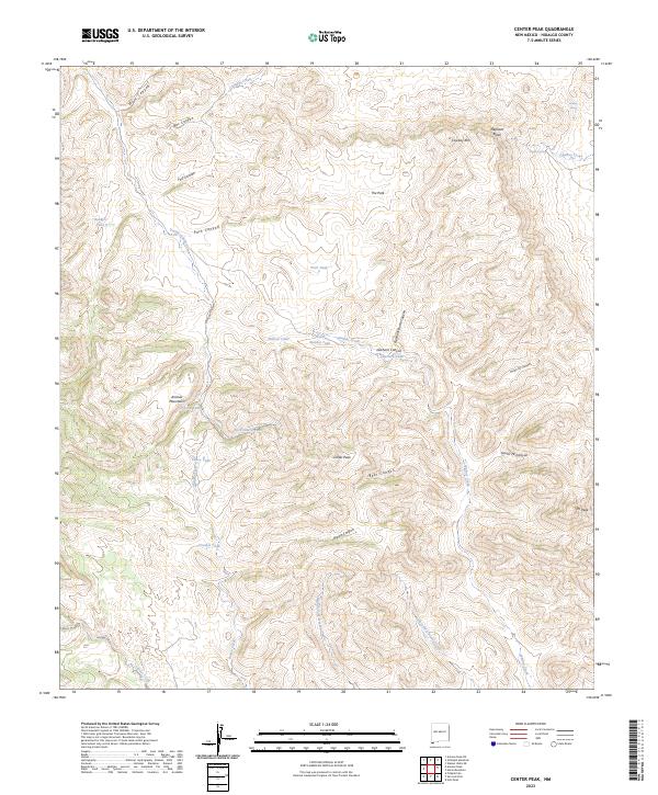 Center Peak, NM — USGS 7.5-minute topo (2023)