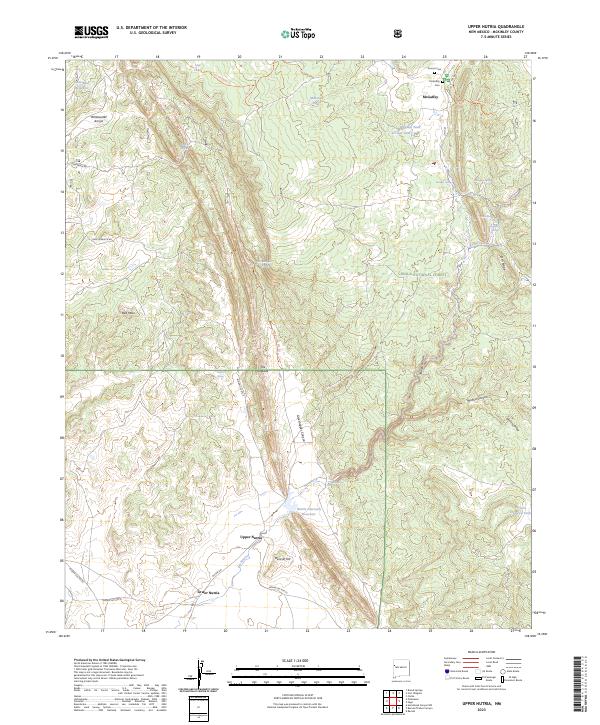 Upper Nutria, NM — USGS 7.5-minute topo (2023)