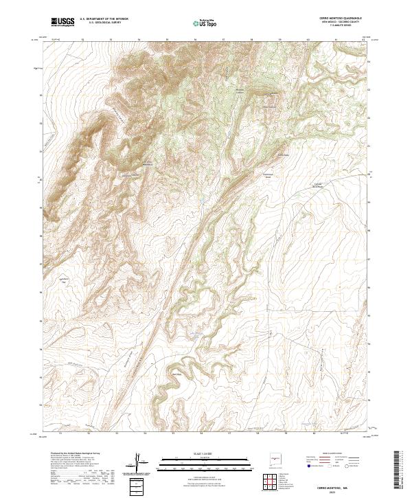 Cerro Montoso, NM — USGS 7.5-minute topo (2023)