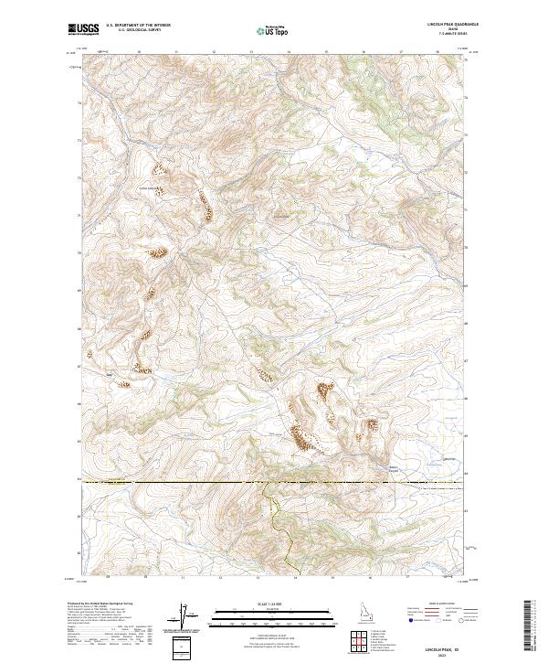 Lincoln Peak, ID — USGS 7.5-minute topo (2023)