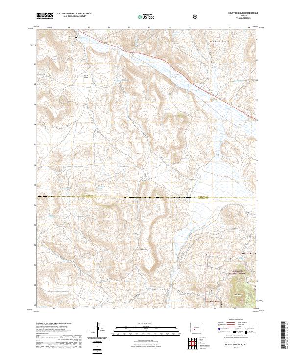 Houston Gulch, CO — USGS 7.5-minute topo (2022)
