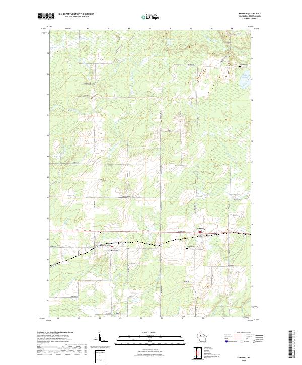 Kennan, WI — USGS 7.5-minute topo (2022)