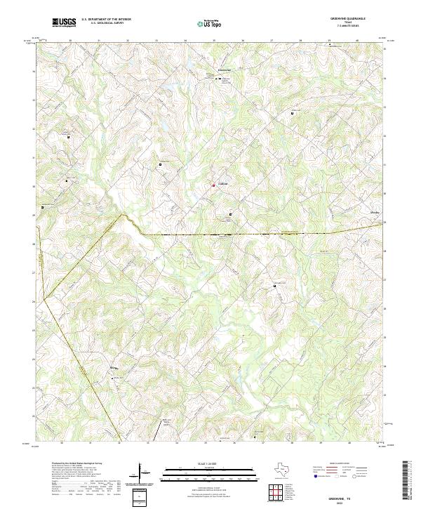 Greenvine, TX — USGS 7.5-minute topo (2022)