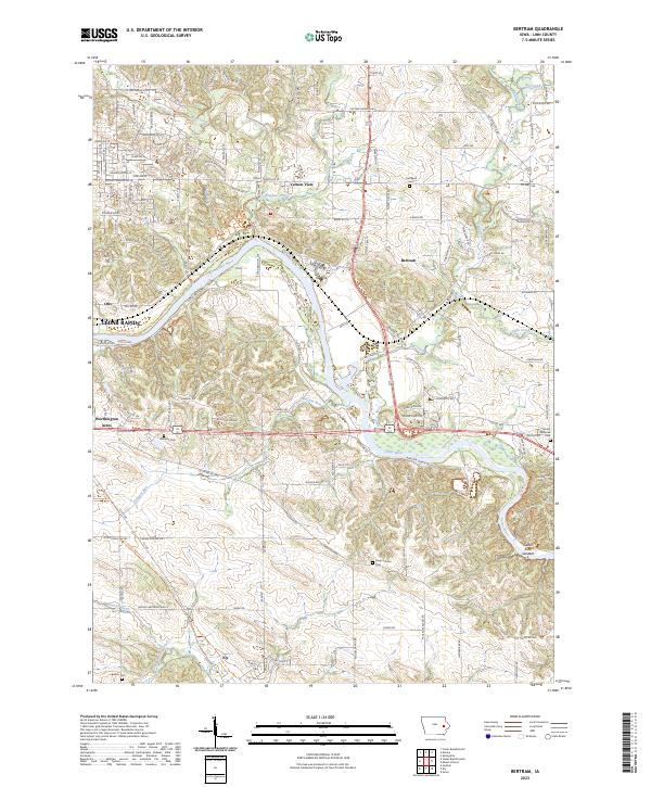 Bertram, IA — USGS 7.5-minute topo (2023)