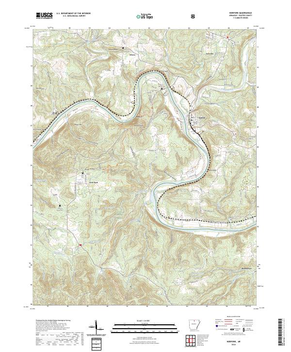 Norfork, AR — USGS 7.5-minute topo (2024)