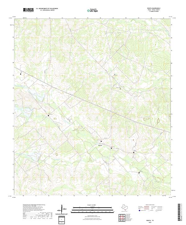 Rosita, TX — USGS 7.5-minute topo (2022)