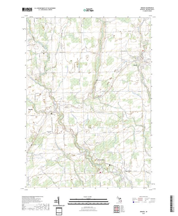 Armada, MI — USGS 7.5-minute topo (2023)
