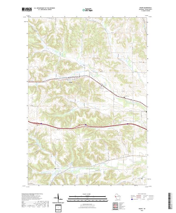 Knapp, WI — USGS 7.5-minute topo (2022)