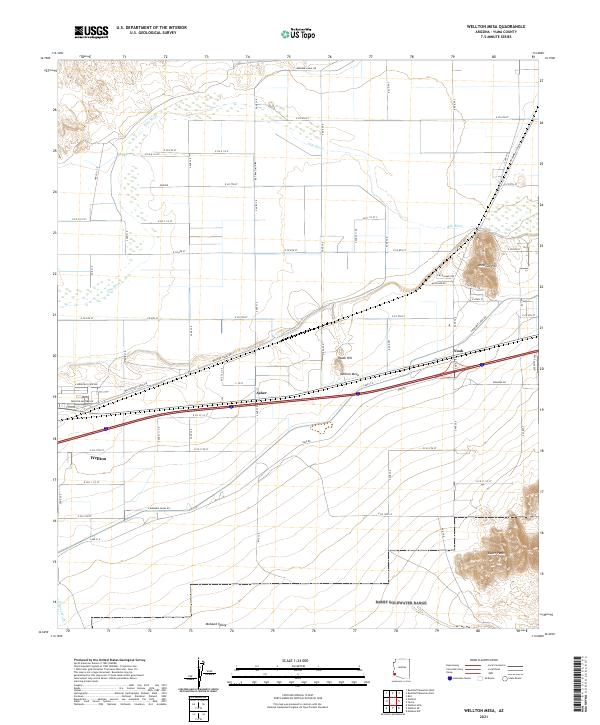 Wellton Mesa, AZ — USGS 7.5-minute topo (2021)